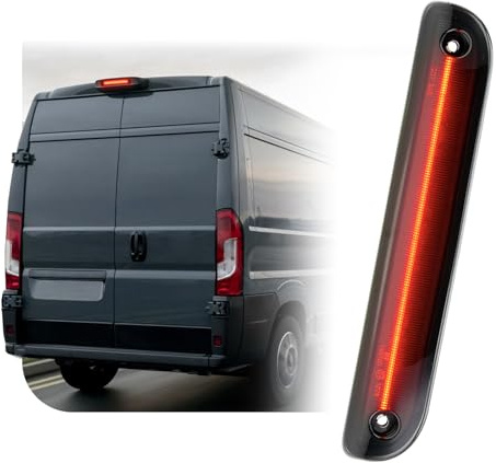 njssjd LED 3. Bremslicht Bremsleuchte für 2006–2025 F.iat Ducato 250 III, C.itroen Jumper II, P.eugeot Boxer II Dritte Bremsleuchte Rauchglas Rücklicht