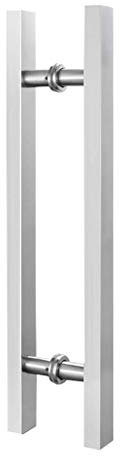 Kommerzieller Push-Pull-Türgriff/Glastürgriff/Scheunentor-Zuggriff aus silberfarbenem gebürstetem Edelstahl mit Vierkantrohr - 6 Größen (Silber 800 x 500 mm)