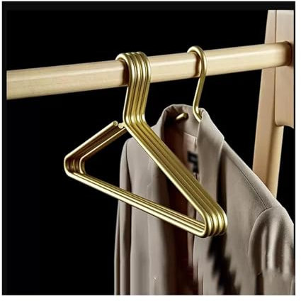 GLADIC Kleiderbügel 5 stücke Solide Metall Kleiderbügel Für Mantel Nahtlose Matte Gold/Splitter Kleidung Hosen Pullover Lagerung Racks Kleiderbügel Coat Hanger