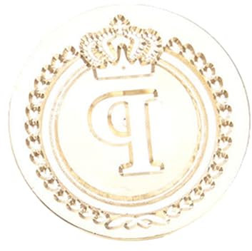 HUANGING Siegelstempel mit englischen Buchstaben, gewachst, Kronen, Buchstaben, gewachst, Messingkopf, Siegelstempel für Scrapbooking, Dekoration