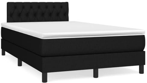 qohoio Boxspringbett mit Matratze Schwarz 120x190 cm Bett Boxspringbett Schlafzimmer MöBel Betten Bett Mit Matratze Stoff - 3269746
