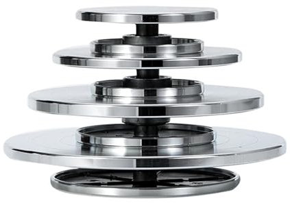 GBSONGLIANGBO Töpferscheibe,Drehscheibe Töpfern Doppelseitiger Drehteller aus Aluminiumlegierung for Keramik-Ton-Skulptur-Plattform, Töpferscheibe, otierende Werkzeuge(20cm)