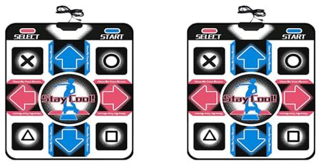 MQODLFP 2X USB-Verkabelte Tanzmatten, 11 Tasten, Tanzspiel, Step-Pad, HD-Fußabdruck, Tänzerdecke, Tänzerdecke, Ausrüstung