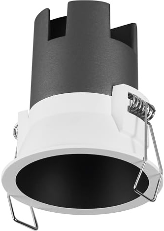 OSRAM Downlight empotrable SPOT TWIST, negro, 5W, 400lm, 840 WT, 70mm de diámetro, color de luz blanco frío, hasta un 90% de ahorro de energía en comparación con los downlights halógenos, fácil