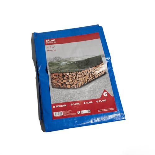 Bâche de Protection 2x3 m – 140 g/m², Œillets Renforcés, Imperméable, Anti-UV, Polyvalente Jardin & Extérieur