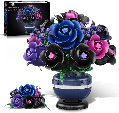 HiWEEGO Flowers Botanicals Building Set for Home Decor 507PCS