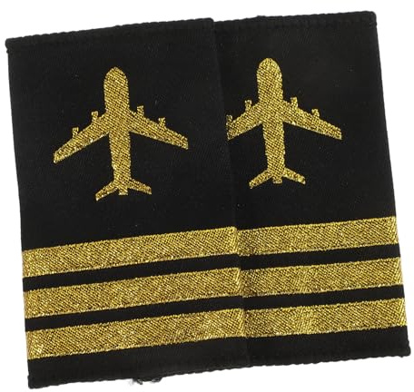 VERDANVERSE 2piezas Parche De Hombro De Avión para Piloto Charreteras De Uniforme De Aerolínea para Disfraz De Fiesta
