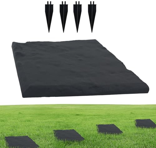 Duroecsain Pietre pedane da giardino per esterni, decorazione per il pavimento, con gancio per pavimento, per marciapiedi, giardino, piscina, terrazzo, esterni