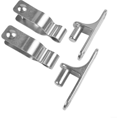 Honseadek 304 Edelstahl-Torscharniere, 2 Stück, schwere Halterungen für Bauernhoftore, Zauntore für Scheunen, mit 35 mm starker Wandplatte, 6 mm dicker Wandplatte, Muttern plus Schrauben und 35 mm