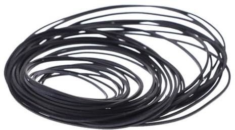 SkyPOOU 50 Stück/Beutel 1 mm Mix Kassettenband Maschinenriemen sortiert gängiger flacher Gummiriemen 45–130 mm für Plattenspieler, Ersatz-Antriebstechnik-Kassetten-Antriebsriemen für Deckdeck-Werkzeug