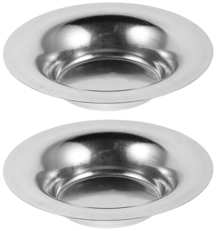VICASKY Plateau Chauffe-Cire Coupelles Rondes Lot de 2 en Acier Inoxydable Réutilisable, Résistant la Chaleur, Remplacement pour Bruleur Fondant Parfumé pour Parfum D’intérieur