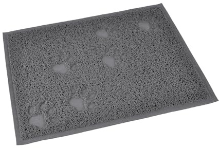 CODICO 6TAP002GR Tapis de Litière Rectangle Impression Patte pour Chat