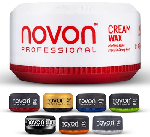Novon Professional Cream Wax | Haarwax | 150 ml Haarpomade | cremige Formel | frischer Duft | sanft & ergiebig | kein Verkleben | leicht auswaschbar | geeignet für Kinder, Jugendliche und Erwachsene
