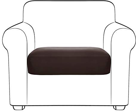 Yates Home PU Leather Couch Sofa Cushion Slipcover Water-Proof Elastic Chair RV Seat Covers Loveseat Sofa Furniture Protector Slip Cover for Settee Seater Replacement in Living Room（Chair, Chocolate）
