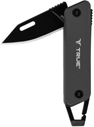 True Utility Modern Knife - Coltello tascabile - Coltello da caccia, campeggio, funghi - Senza confezione regalo, Grigio