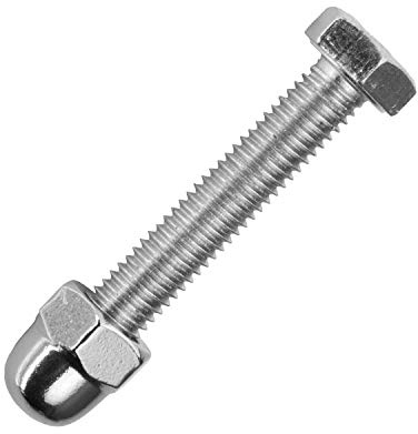 Sechskantschrauben M4x20 mm mit Hutmuttern M4 aus Edelstahl A2 (20 Stück) | DIN 933 & DIN 1587 - Maschinenschrauben - Kappenmuttern hohe Form von MESAROS®