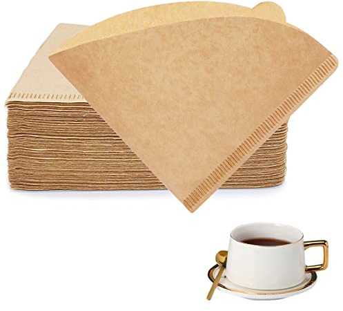 BYKITCHEN Small Coffee Filters, Size 01, Set of 200, Disposable Cone Coffee Filters Paper, Natural Paper Filters for Pour Over Coffee Dripper and Coffee Maker (1-2 Cup)