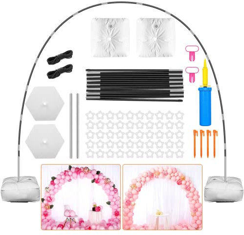 OBOVO Kit per arco di palloncini riutilizzabile, 3,1 m, regolabile, per matrimoni, lauree, compleanni, feste fai da te, decorazioni natalizie