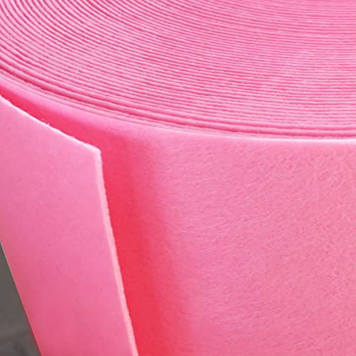 Yimihua Verdicken Filz Stoff 2mm Filzstoff Bastelfilz Farbig Filz Blätter Vliesstoff 100 cm breit Kinder DIY Zubehör zum Handwerk Nähen Projekte,Rosa(Size:1 * 5m)
