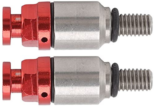 Gabel-Entlüftungsventil, 2 Stück M5 x 0,8, rostfrei, professionelle einfache Installation, Gabel-Entlüftungsventil, Aluminiumlegierung für Motorräder(rot)