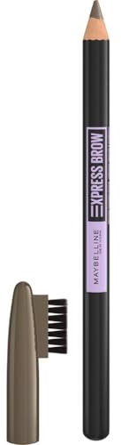 Maybelline New York 2-i-1 ögonbrynspenna med spetsig spets och mjuk borste, Express Brow, nr 04 Medium Brown, 1 styck