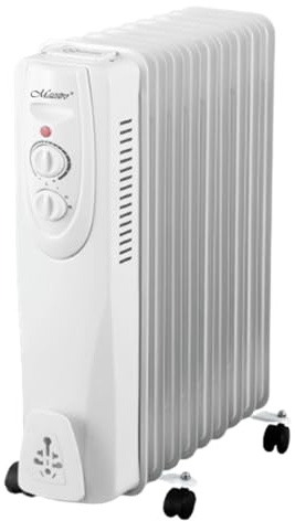 Maestro MR-950, riscaldatore elettrico ad olio, 2000 W, 9 nervature, 3 livelli di riscaldamento, 800/1200/2000 W, termostato