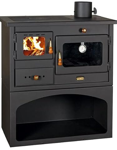 Estufa de leña de hierro fundido, 10 kw