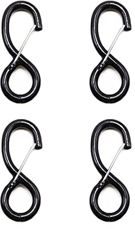 Robuster Ratschenhaken, 25 mm x 800 kg, S-Haken mit Schloss, Ratschenriemen, Ersatz für Spanngurte, Anhängergurte und Gurtbänder, 4 Stück