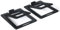 VKheroKV Mukjipa C-1 Desktop Speaker Stands for Small Speakers，Tilted Tabletop Steel Computer Speaker Stands(Pair)，L15.2 x W11.4 x H3.8 Centimetres (Black)