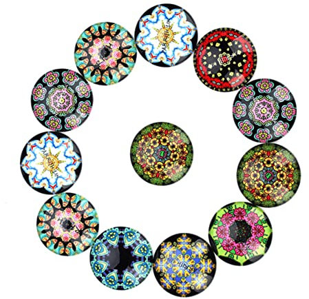 FOMIYES 1satz Runde Glas-patches Bunte Für Schmuckdesign Und Bastelarbeiten Für Dekorationen Und Kreative Projekte