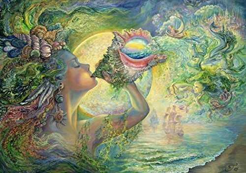 Grafika - Josephine Wall, Call of The Sea - 1500 Teile Puzzle - Künstlerische Darstellung - Die Junge Frau und der Ruf des Meeres - Puzzle für Erwachsene