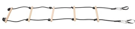 Strickleiter, 5 Stufen, Holz-Hängeschaukel, Seilleiter, Kletteraufsätze für Outdoor-Spielplätze, Kletterspiel, Spielset-Aufsätze
