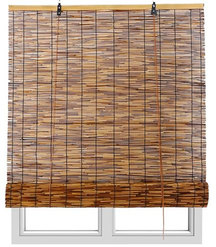 Tende A Rullo in bambù, Filtro della Luce Tende di bambù, Tapparella Avvolgibile in bambù per Balconi Cucina,50 60 70 80 85 90 100 110 130 165cm Larghezza(120x250cm)