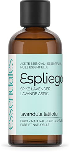 ESSENCIALES Aceite Esencial de Espliego 100 ml – 100% Puro y Natural – Aroma Relajante – Ideal para Difusor y Aromaterapia