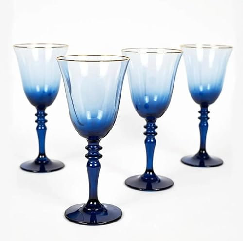 RAKLE Juego de 4 Copas Azul – Juego de Vasos Iconic Azul
