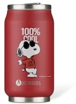 Les ARTISTTES Paris A-4382, Lata isotérmica, 280 ml, botella isotérmica sin BPA, reutilizable, boquilla abatible con paja, acero inoxidable, diseño fresco