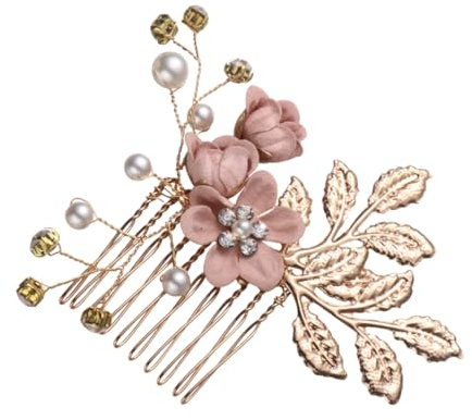 AUTSUPPL Floral Haarkamm Mit Strass Und Perlen Für Hochzeiten Eleganter Haarschmuck Für Bräute Und Besondere Anlässe Für Hochzeitsfrisuren Und Fotoshootings
