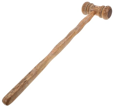 HOODANCOS Marteau en Bois Massif Marron Léger et Portable Apparence Élégante pour Pièce de Théâtre Scolaire et Usage Professionnel