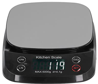 Bilancia Digitale da con Ricarica USB, Bilancia Portatile Compatta per Alimenti da con Display LCD, Risultati Accurati, Lunga Durata, Realizzata in ABS (Modello di