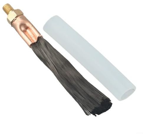 Cepillo de limpieza electrolítico para soldadura de decapado para soldadura WIG, MIG, MAG y TIG, resistente a altas temperaturas con construcción de cobre y carbono (M6)