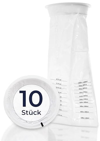 HaseMed Einweg-Spuckbeutel mit Verschlussring - 10 Stück | Auslaufsicherer Auffangbeutel & Kotztüte für Übelkeit, Reise & Schwangerschaft, hygienisch & diskret