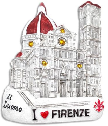 Magnete 3D Duomo di Firenze – Calamita Decorativa per Frigorifero e Lavagna Magnetica – Souvenir Celebrativo da Collezione 8x6 cm