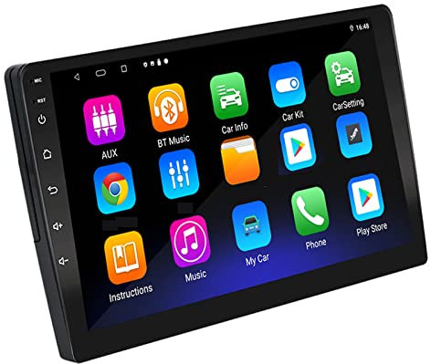 Android 14 Car Estereo Stereo 10.1 Pulgadas Pantalla Táctil Completa Carplay Car Estereo Stereo Doble DIN Bluetooth Retriga Cámara con Receptor GPS/dsp Sat Nav FM/Am/RDS Radio Receptor(Color:M100S)