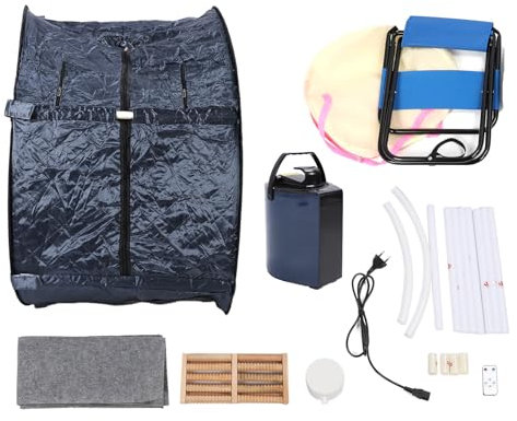 Tnfeeon SPA de Sauna de Personal Portátil Liviano con Silla de Generador de Control Remoto para Relajarse en Casa, Temporizador de 90 Minutos, Carpa de Sauna de Sauna de Cuerpo de de (EU