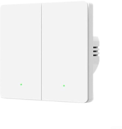 Interruptor inteligente de luz de pared para Alexa, no requiere cable neutro, tamaño compacto 8,6 x 8,6 x 3,6 cm, sensor de presencia, control de voz (2 vías)