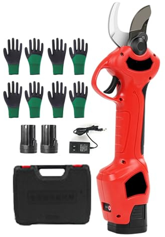 cesoie elettriche, Forbici elettriche da potatura con 2 batterie da 16,8 V, cesoie da giardino portatili a batteria for giardinaggio e potatura degli alberi