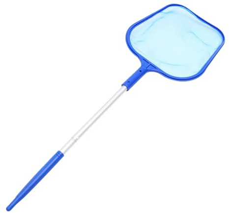 VALICLUD Épuisette pour Piscine Domestique en Alliage d'Aluminium 5 Sections Filet Nylon Solide pour Nettoyage Feuilles et Débris Accessoire Piscine Portable et Facile à Utiliser