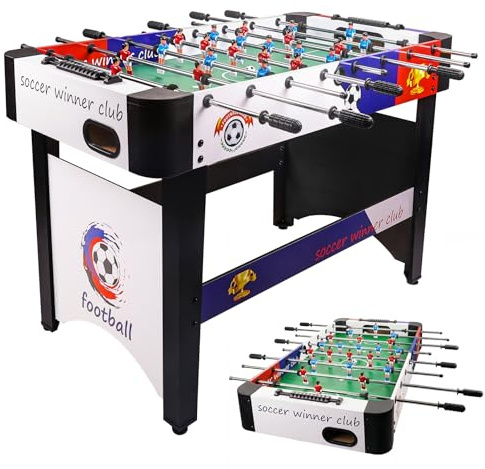 homelikesport Tischfußball, 4 FT Tischfußballtische, Tischkicker für Kinder, Kickertisch mit Zubehör, Kickertische faltbar Klappbar, Tischkicker für Tischfußball für Spielzimmer, Bars und Partys