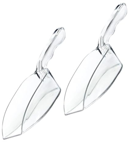 Pala Multifunción de PC Transparente, 2 Piezas, para Cocina | Mango Cómodo Acabado Grueso Limpieza Sencilla y Superficie Lisa Uso en Horneado y Granos
