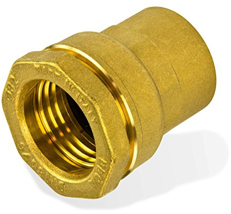 Caleffi 875640 Messing PE Verschraubung 40 mm x 1 Zoll IG reduziert für PE Rohre Klemmverschraubung Klemmverbinder